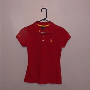 U.S. Polo Association Polo Red with Yellow